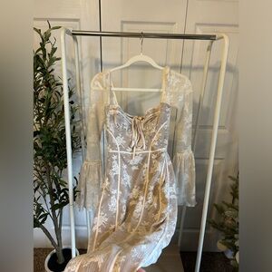 House of CB White Lace Maxi Dress